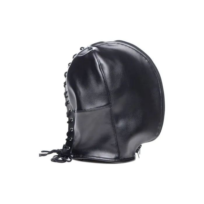 Anal | Strict Zip Front Bondage Hood Black