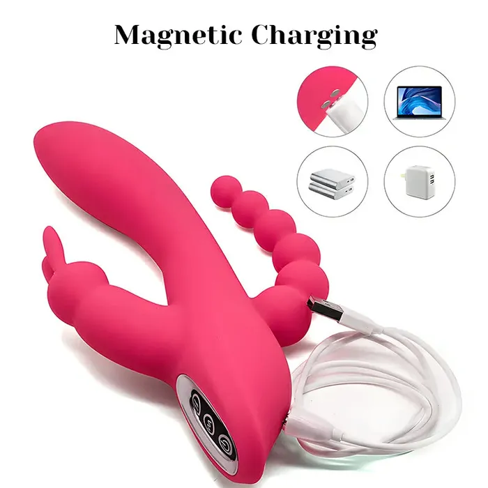 Female Sex Toys | Lovetoyshub 3 In 1 Rabbit Vibrator 7 Vibrating Clitorial G Spot Anal Stimulator