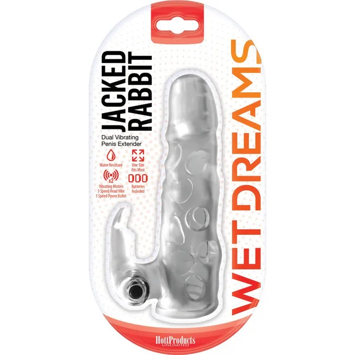 Male Sex Toys | HOTT Products Wet Dreams Jacked Rabbit Extension Sleeve W/ Power Bullet