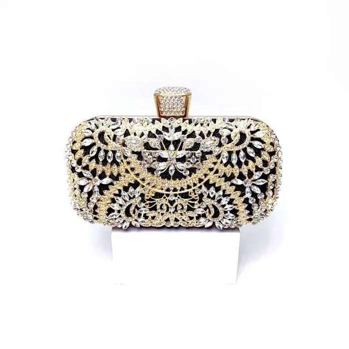 2022 Diamond Evening Clutch Bag For Women Wedding Golden Clutch Purse Lavender Coco Anal