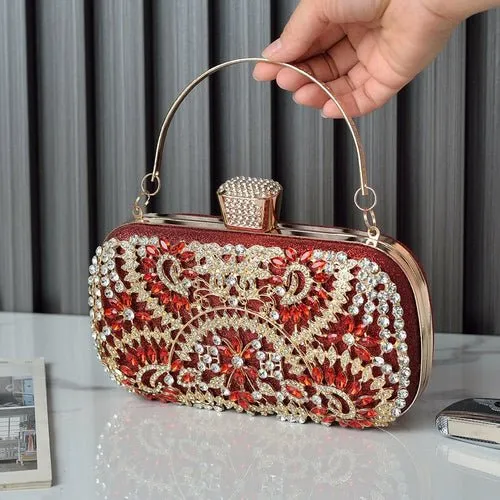 2022 Diamond Evening Clutch Bag For Women Wedding Golden Clutch Purse Lavender Coco Anal