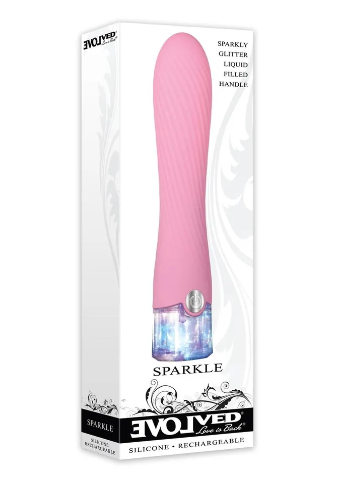 Evolved Female Sex Toys Sparkle Rechargeable Silicone Vibrator with Glitter Handle