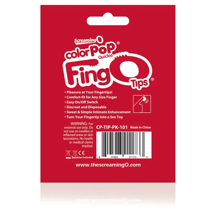 Fingo Tips Each Pink Screaming O Vibrators