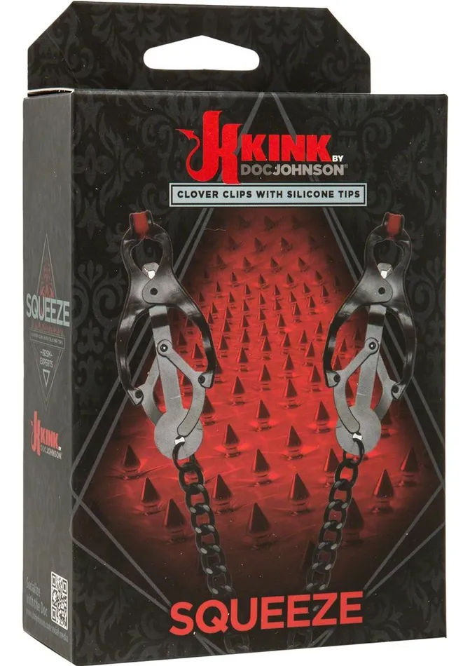 Kink Female Sex Toys Kink Squeeze Clover Clips with Silicone Tips Kink Female Sex Toys Kink Squeeze Clover Clips with Silicone Tips