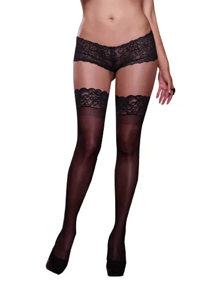 Anal Dream Girl Lingerie Thigh High Silicone Black Os Queen