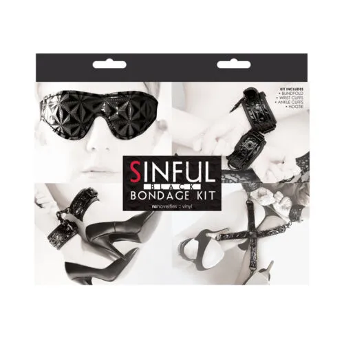 Anal NS Novelties Sinful Bondage Kit Black Anal NS Novelties Sinful Bondage Kit Black
