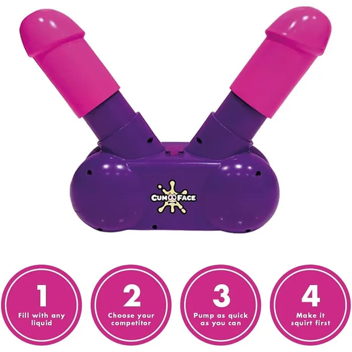Male Sex Toys Play Wiv Me Cum Face Dual Pump Action Penis Game