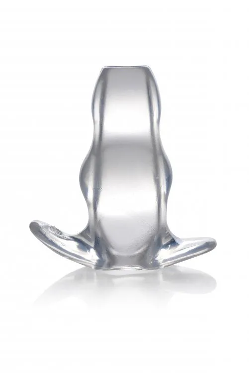 XR Brands Male Sex Toys Master Series Clear View Hollow Anal Plug Medium