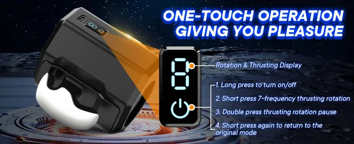 NyoKii Pre Order Female Sex Toys Handle Blowjob Machine 7 Thrusting Rotating Dual Opening