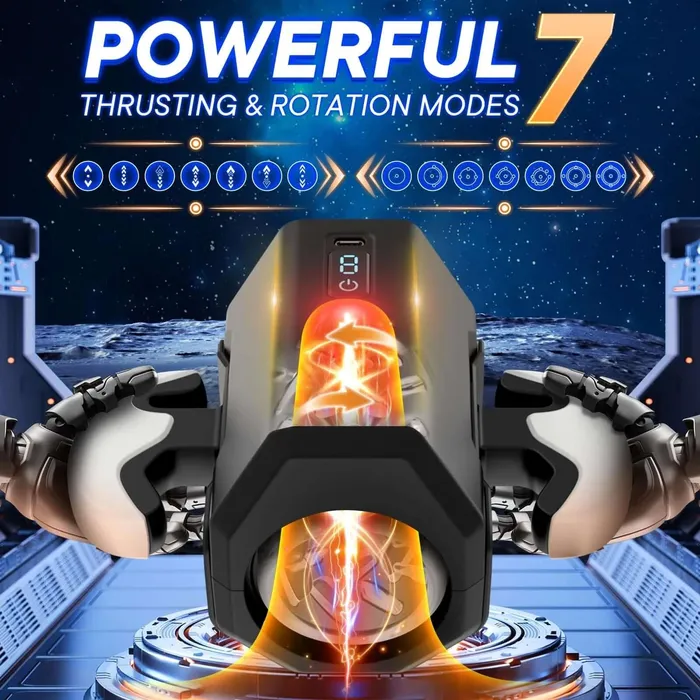 NyoKii Pre Order Female Sex Toys Handle Blowjob Machine 7 Thrusting Rotating Dual Opening