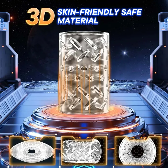 NyoKii Pre Order Female Sex Toys Handle Blowjob Machine 7 Thrusting Rotating Dual Opening