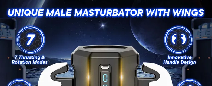 NyoKii Pre Order Female Sex Toys Handle Blowjob Machine 7 Thrusting Rotating Dual Opening