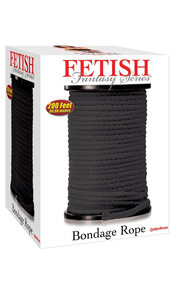 Fetish Fantasy Bondage Rope Black 200 Feet Pipedream Products Couples