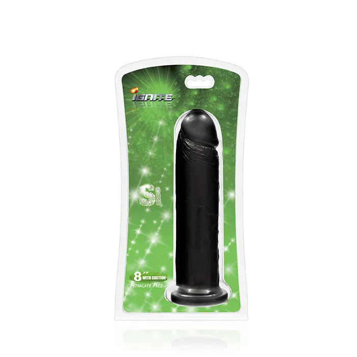 SI Novelties Dildos Cock 8in Black WSuction Cup SI Novelties Dildos Cock 8in Black WSuction Cup