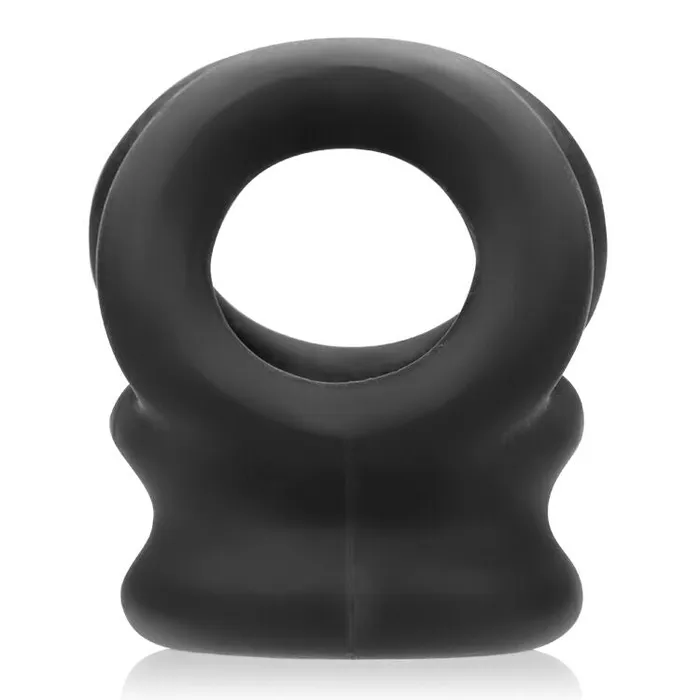 Tri Squeeze Cocksling Ball Stretcher Oxballs SiliconeTpr Blend Black Ice OXBALLS Anal