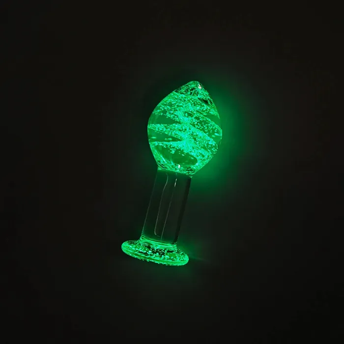 Anal Funzze Glow In the Dark Glass Butt Plug