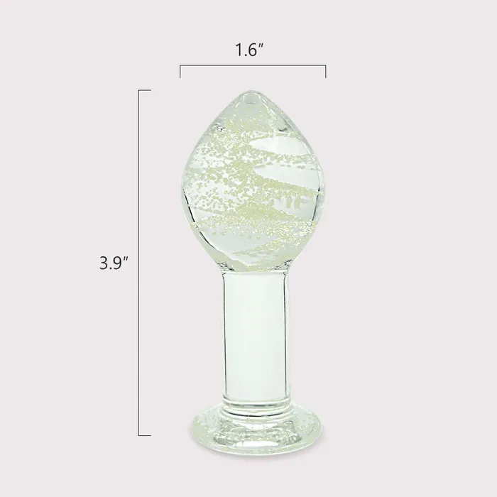 Anal Funzze Glow In the Dark Glass Butt Plug