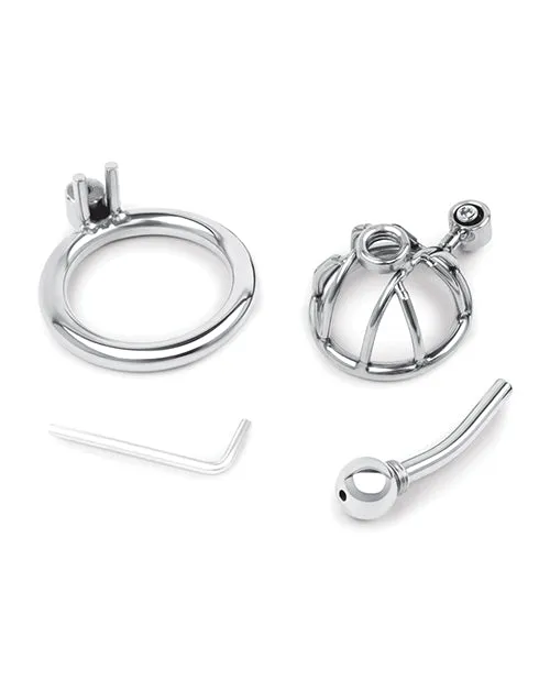 Electric Eel Lockmaster Stainless Steel Inverted Micro Chastity Cage wUrethral Straw Male Sex Toys Electric Eel Lockmaster Stainless Steel Inverted Micro Chastity Cage wUrethral Straw Male Sex Toys