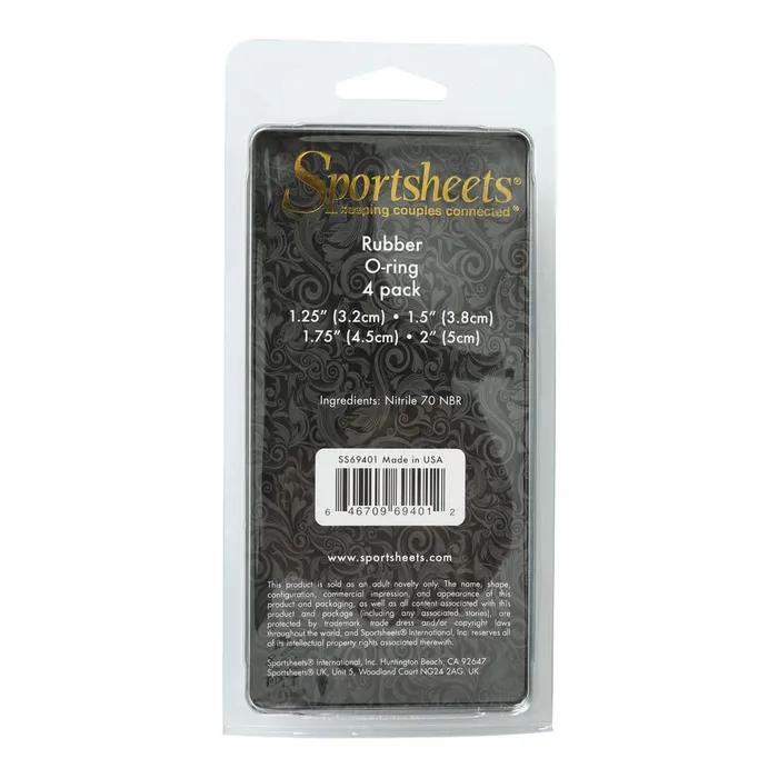 Sportsheets Male Sex Toys Sportsheets Rubber O Ring 4 Pack Sportsheets Male Sex Toys Sportsheets Rubber O Ring 4 Pack
