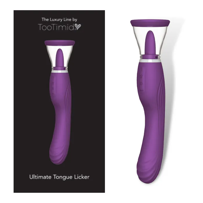 TooTimidcom Female Sex Toys Ultimate Tongue Licker Powerful DualEnded Vibrator Sucking Tongue