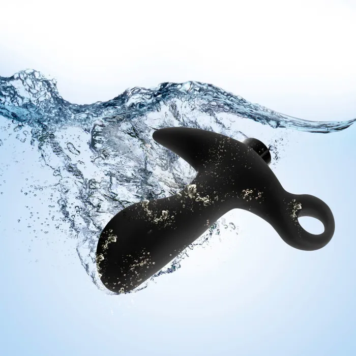 Anal Adventures Platinum By Blush Prostate Massager 01 Curved Black 425Inch Vibrating Rechargeable Anal Plug Blush Anal