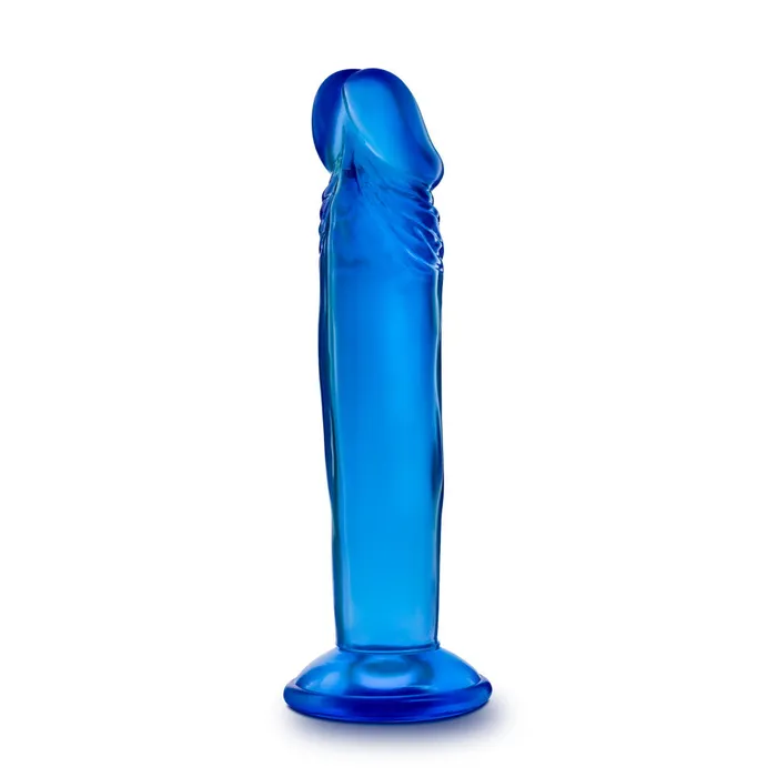 Anal Blush B Yours By Blush Sweet N Small 65 Realistic Blue 65Inch Long Dildo With Suction Cup Base