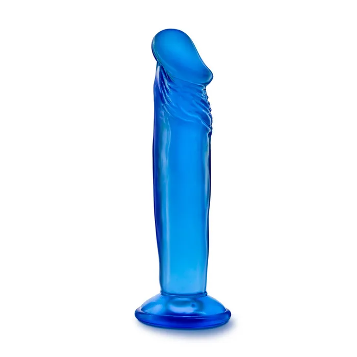 Anal Blush B Yours By Blush Sweet N Small 65 Realistic Blue 65Inch Long Dildo With Suction Cup Base