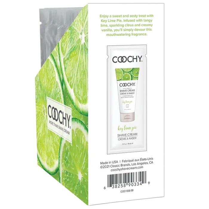 Anal CLASSIC BRANDS Coochy Shave CreamKey Lime Pie 15ml Foil Display of 24