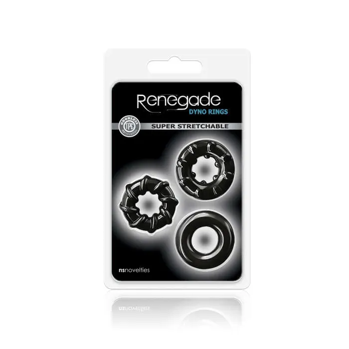 Anal NS Novelties Renegade Dyno Rings Black