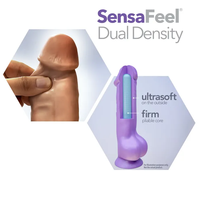 Au Naturel By Blush Carlos Realistic Mocha 95Inch Long Dildo With Suction Cup Base Blush Dildos