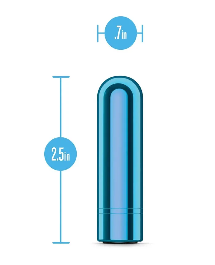 Blush Novelties Kool Vibes Rechargeable Mini Bullet Vibrator Blueberry 10 Vibration Modes Female Sex Toys