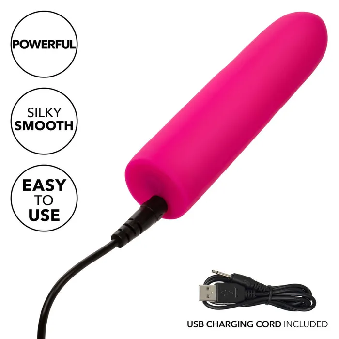California Exotic Novelties Vibrators Rechargeable Classic Chic Mini Silicone Vibrator Pink