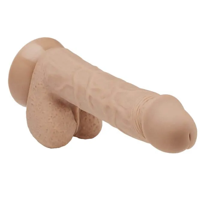 Cloud 9 Novelties Female Sex Toys Cloud 9 Pro Sensual 7 Premium Silicone Dong with C Rings Tan
