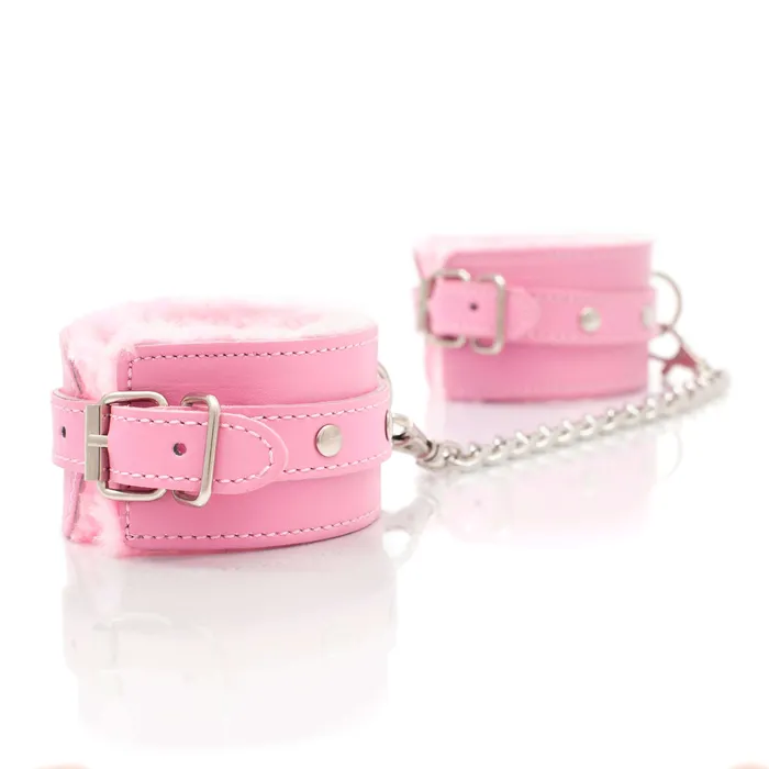 Couples Si Novelties Kinky Kuff Pink Best Friends Forever Collection Faux Leather Cuffs SI Novelties
