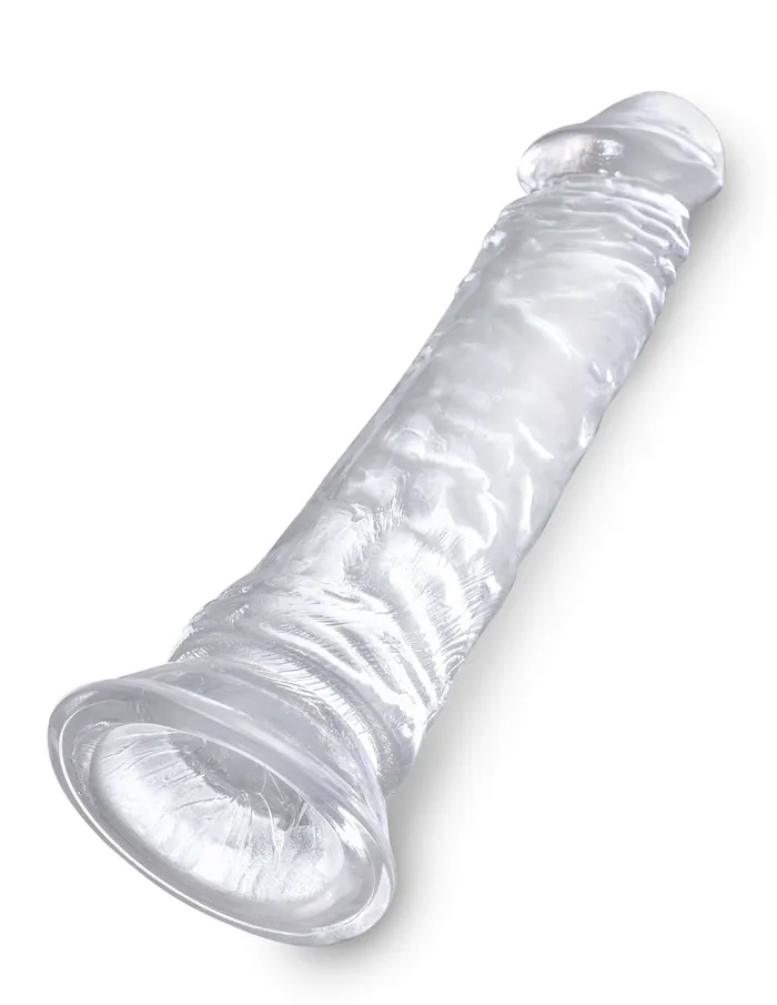 Dildos Pipedream Products King Cock Clear 8Inch Realistic Dildo Transparent Suction Cup Base Harness Compatible
