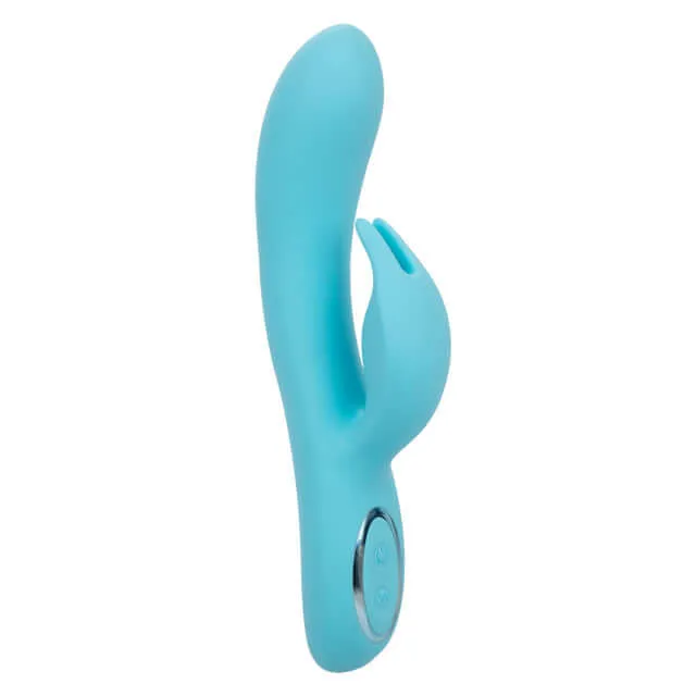 Female Sex Toys California Exotic Novelties Azure Collection Bunny G Dual Motor Vibrator 12 Functions Dual Flickering Teasers