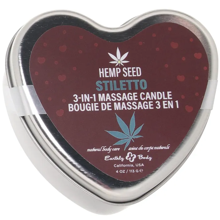 Female Sex Toys Earthly Body 3in1 Massage Heart Candle 4oz113g in Stiletto