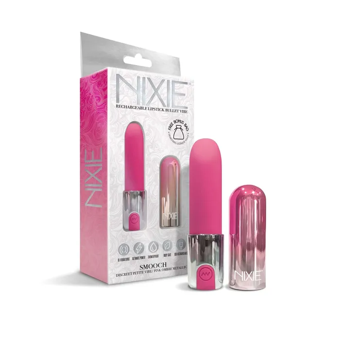 Global Novelties Vibrators Nixie Lipstick Vibrator Pink Ombre Global Novelties