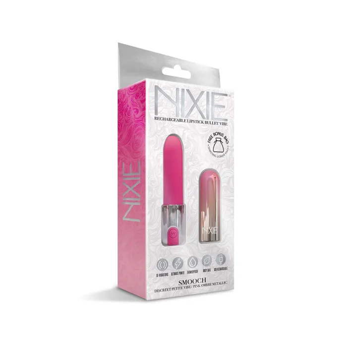 Global Novelties Vibrators Nixie Lipstick Vibrator Pink Ombre Global Novelties