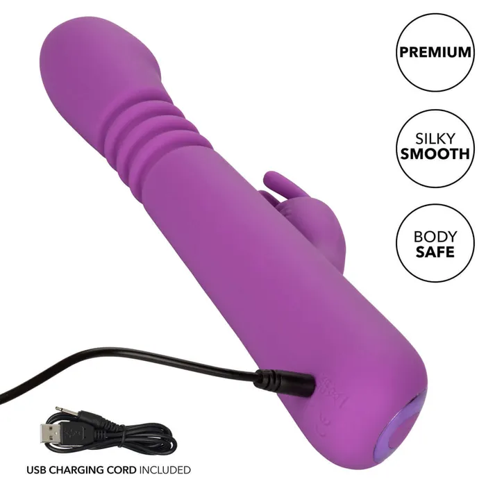 Jack Rabbit Elite Thrusting Rabbit Vibrator 10 Vibration Functions 3 Thrusting Speeds California Exotic Novelties Vibrators