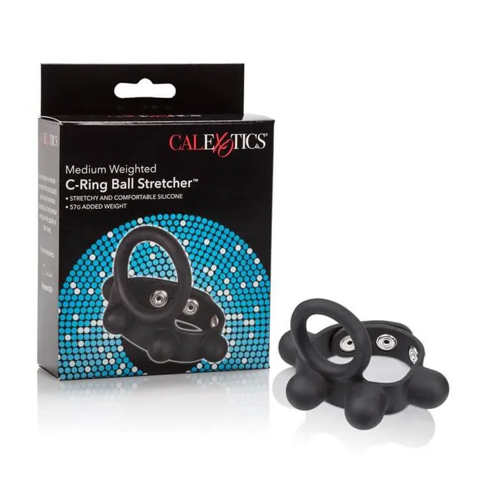 Medium Weighted CRing Ball Stretcher Black California Exotic Novelties Male Sex Toys Medium Weighted CRing Ball Stretcher Black California Exotic Novelties Male Sex Toys