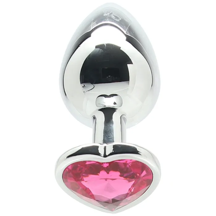 Shots Toys Anal Ouch Pink Heart Gem Plug in Large