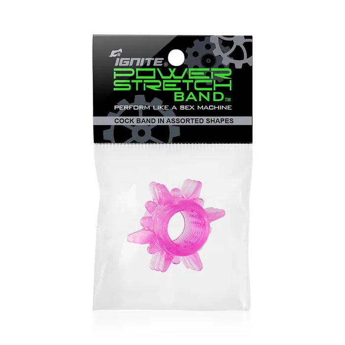 SI Novelties Male Sex Toys Ignite Series Power Stretch Band Purple Gear Shaped Cock Ring with Studs SI Novelties Male Sex Toys Ignite Series Power Stretch Band Purple Gear Shaped Cock Ring with Studs