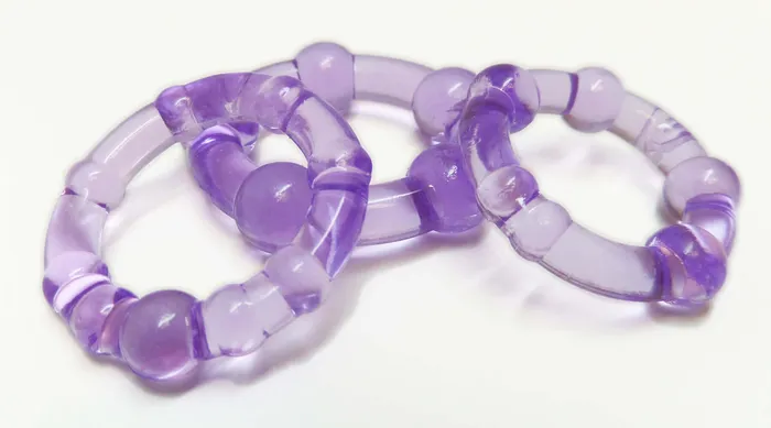 Stay Hard Cock Ring Purple Trio Enhanced Pleasure and Performance Blush Novelties Male Sex Toys