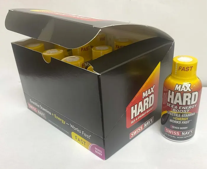 Swiss Navy Max Hard Sex Energy Boost 2oz 12pk MD Science Male Sex Toys