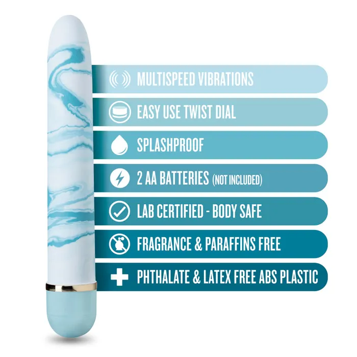 The Collection By Blush Blueberry Haze Blue 7Inch Vibrator Blush Vibrators