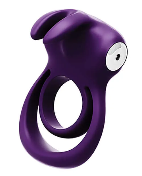 Vedo Vibrators Vedo Thunder Bunny Dual Ring Rechargeable Perfectly Purple